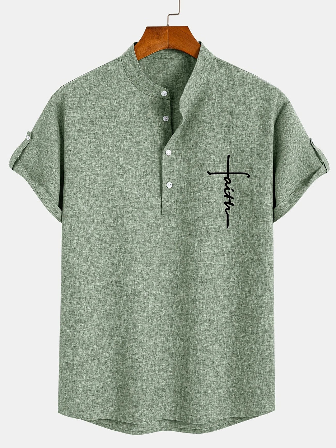 Hayes™ Elegant Short Sleeve High Collar Shirt