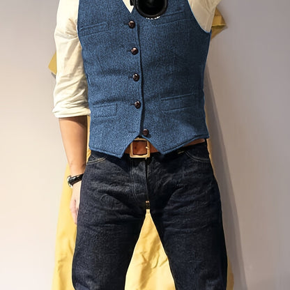 Zoltan | Vintage Herringbone Vest with Classic Style and Timeless Elegance