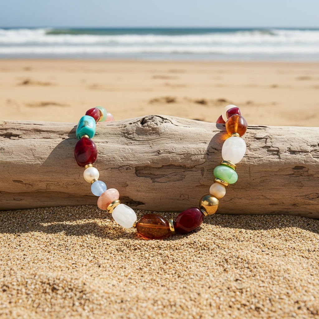Ixothyn | Bohemian Beaded Necklace with Vintage Design and Handmade Style