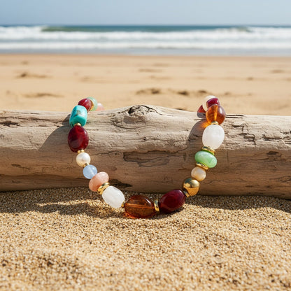 Ixothyn | Bohemian Beaded Necklace with Vintage Design and Handmade Style