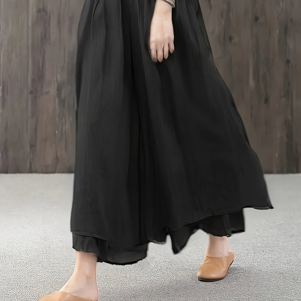 Faith | Chiffon Pleated Layered Pants Skirt