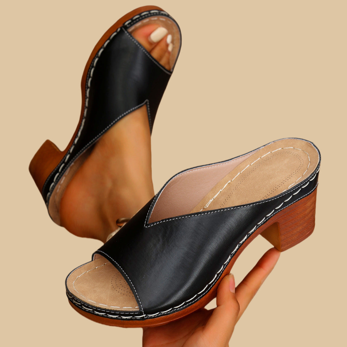 Javora | High Heel Chunky Orthopedic Sandals