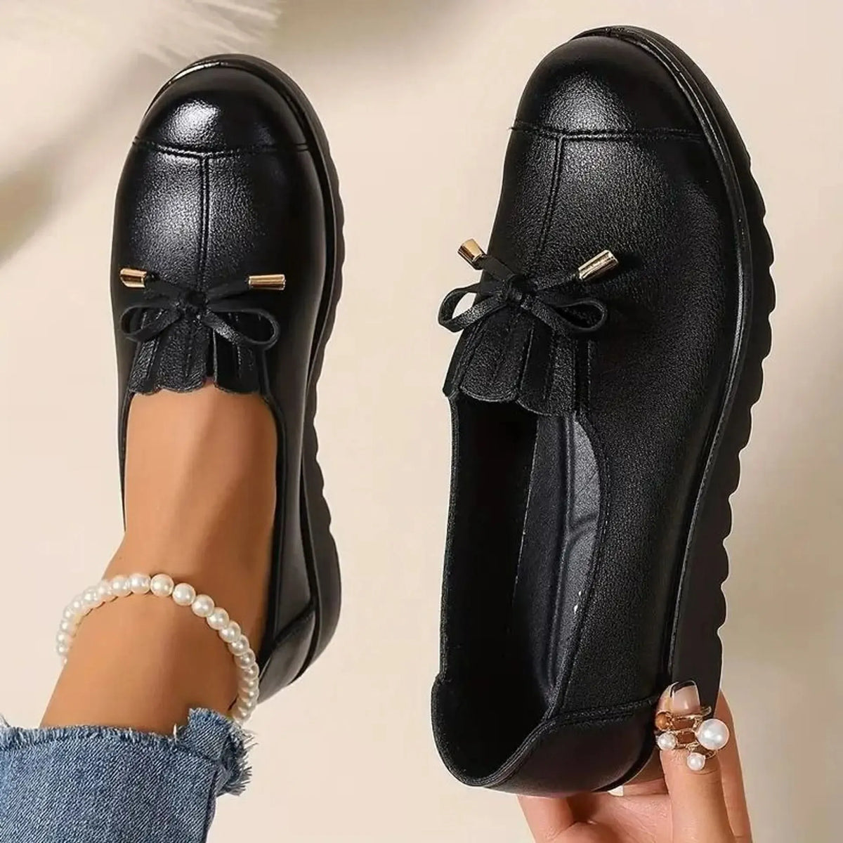 Fernanda | Leather Slip-On Loafers with Soft Sole and Maximum Comfort