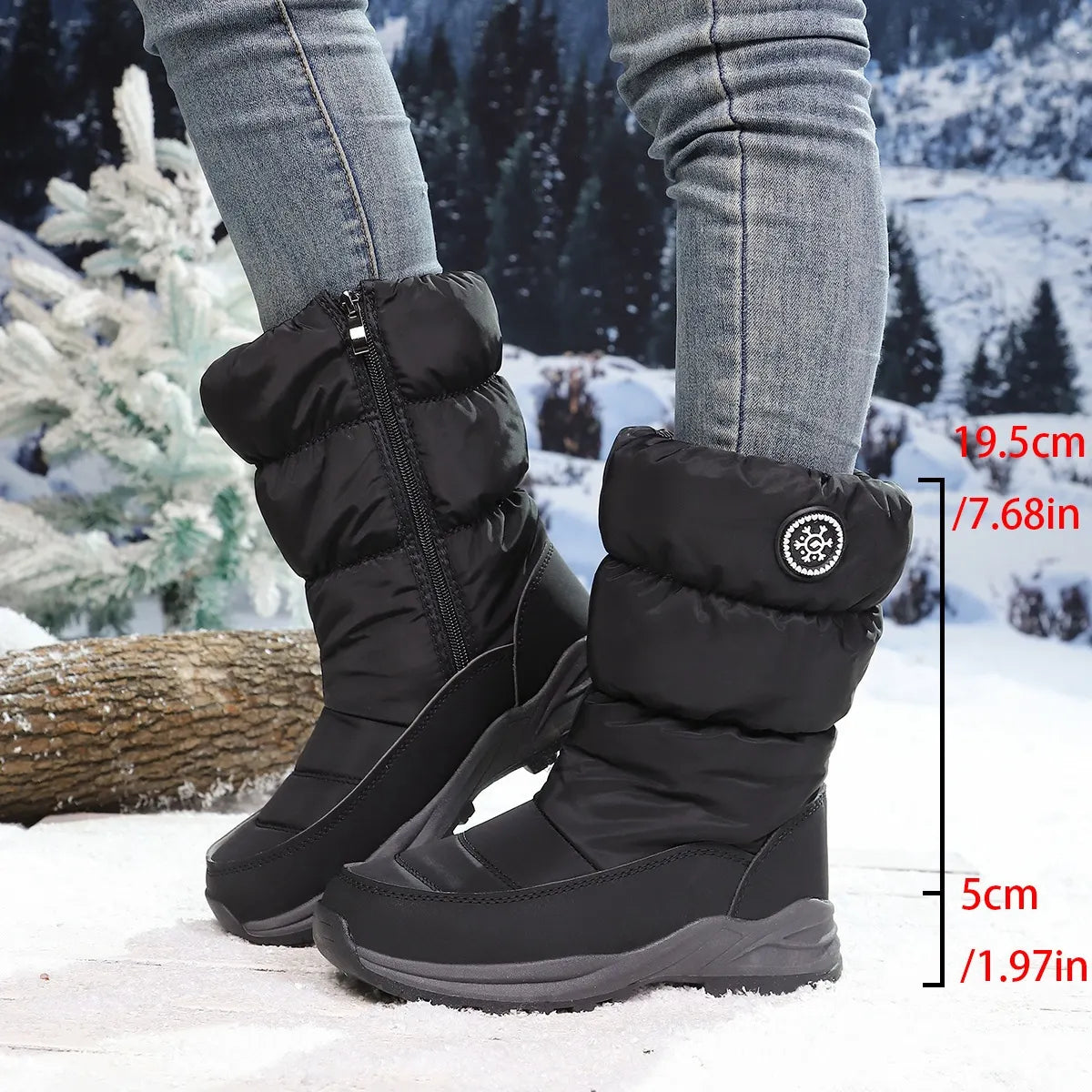 Maristella | Mid-Calf Snow Boots with Elegant Design