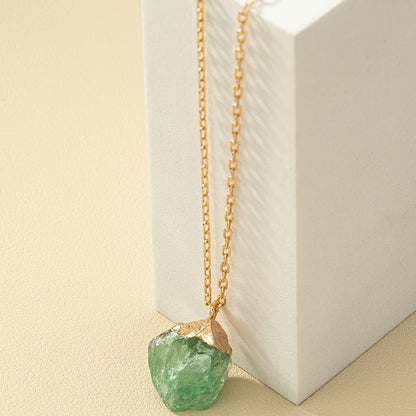 Taria™ Minimalist Necklace with Irregular Pendant Plated in 14K Gold