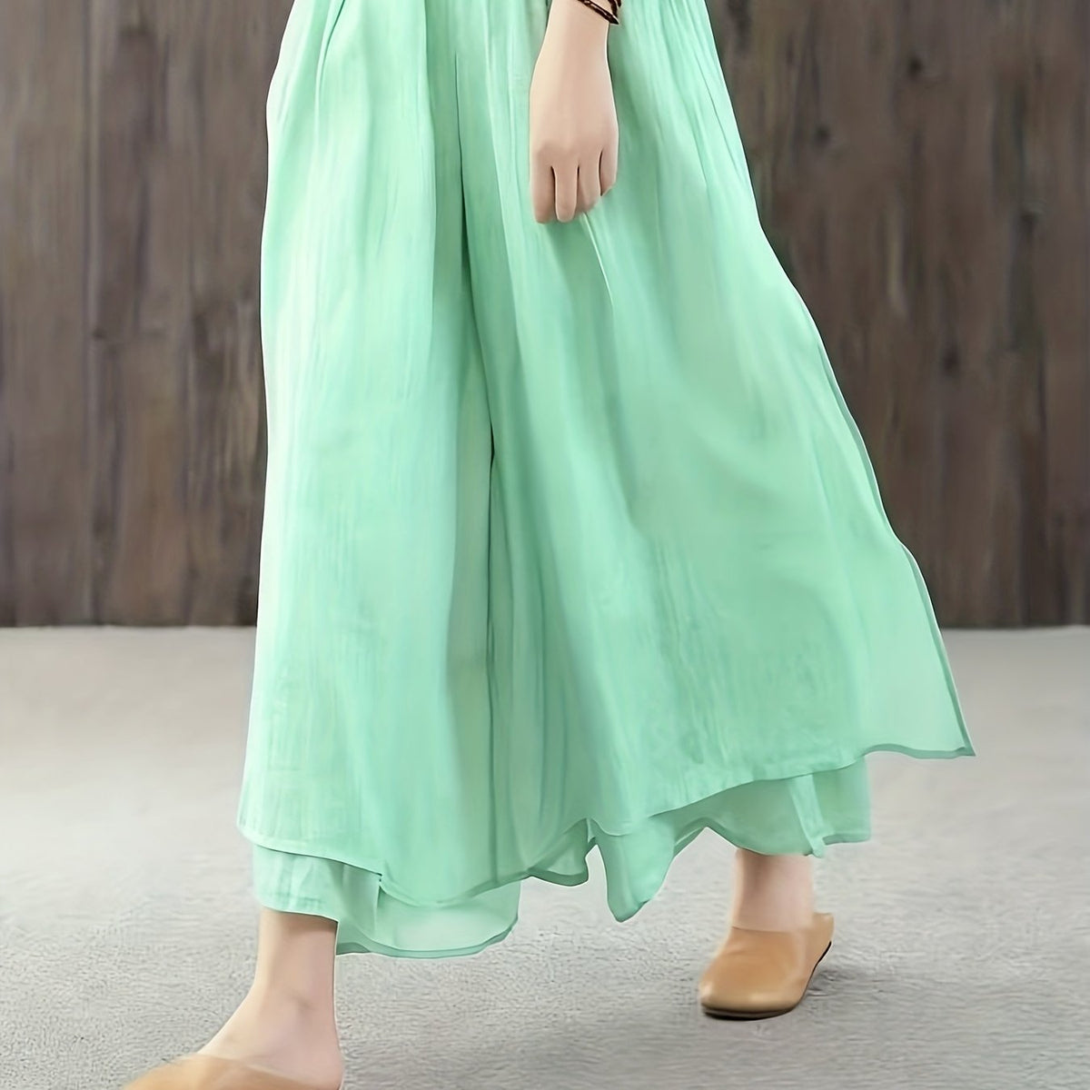 Faith | Chiffon Pleated Layered Pants Skirt