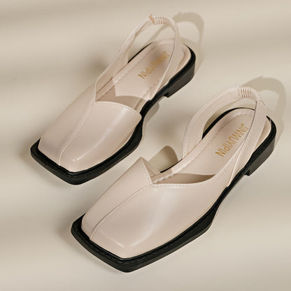 Darya™ Elegant Chunky Heel Sandals with Square Toe