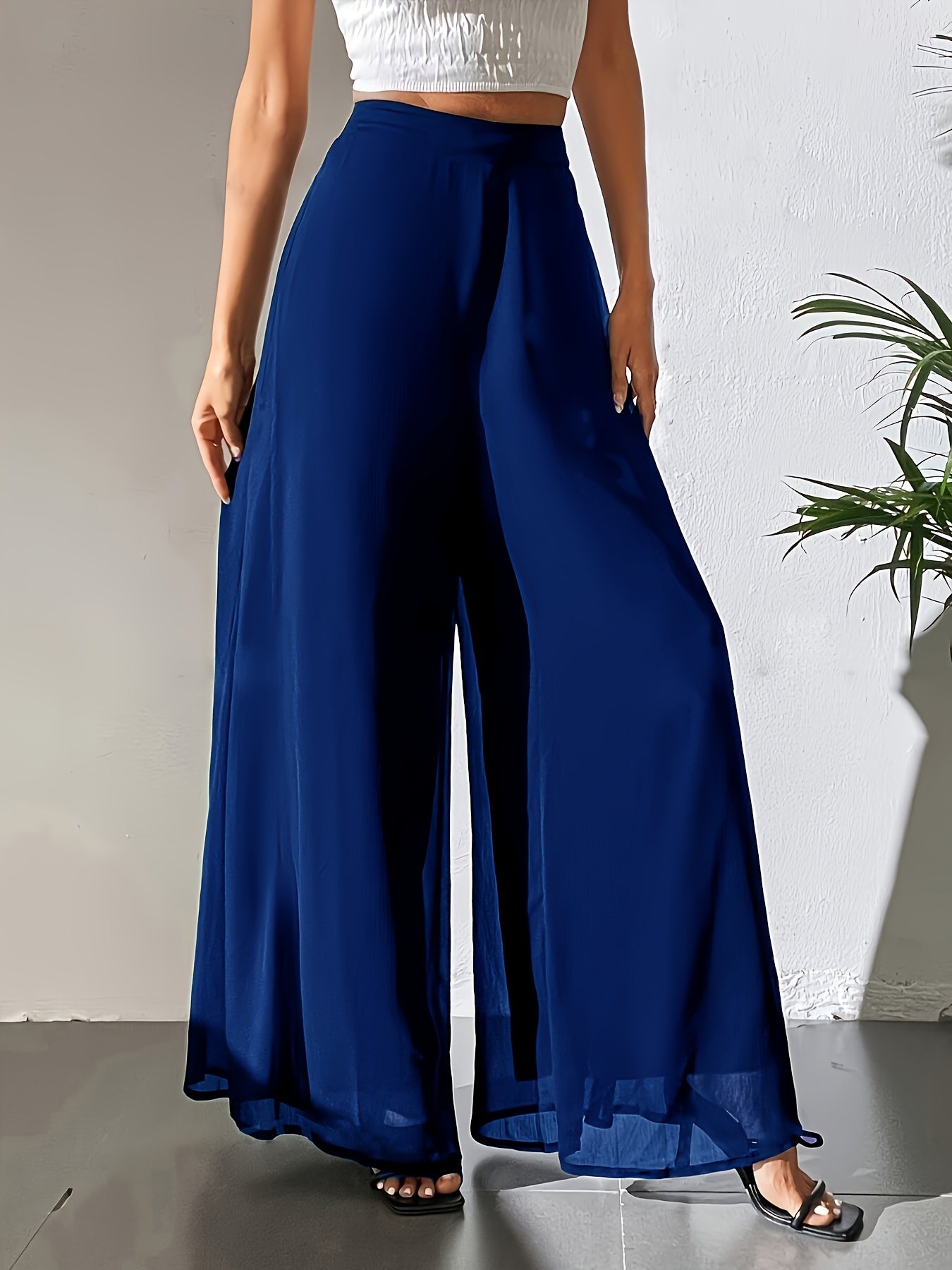 Tuvenyx | Wide-Leg Pants with Elastic Waist and Fluid Fall