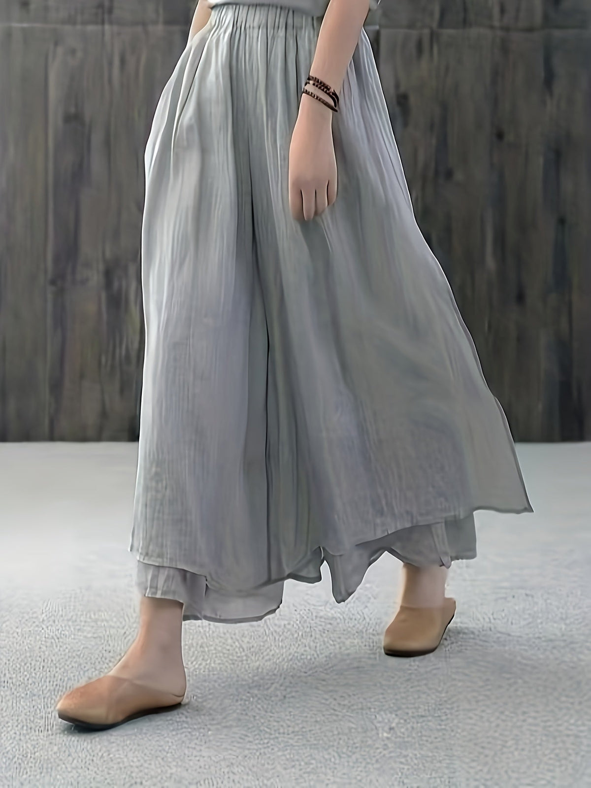 Faith | Chiffon Pleated Layered Pants Skirt
