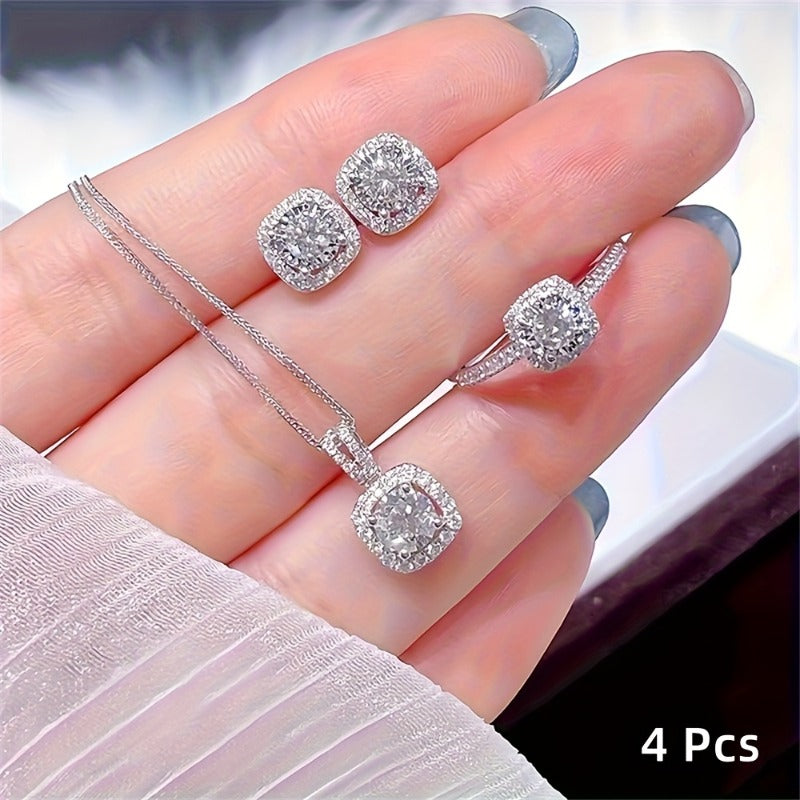 Elkie™ Elegant Jewelry Set with Necklace, Ring, and Earrings