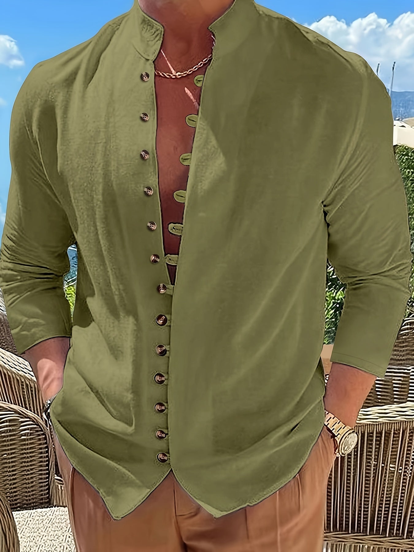 Haviron™ Retro Long Sleeve Loose Fit Shirt for Men