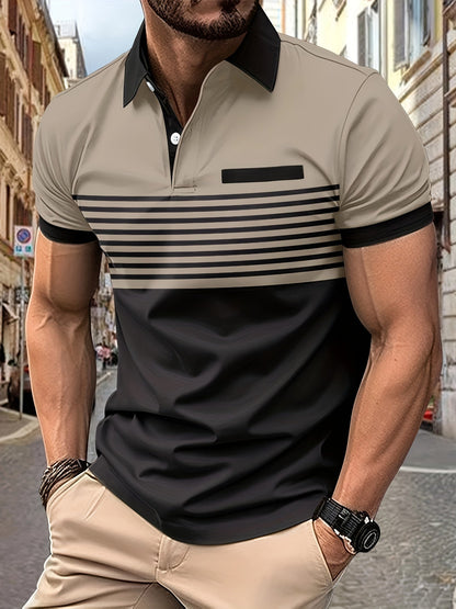 Korvexi™ Casual Short Sleeve Striped Shirt for Men
