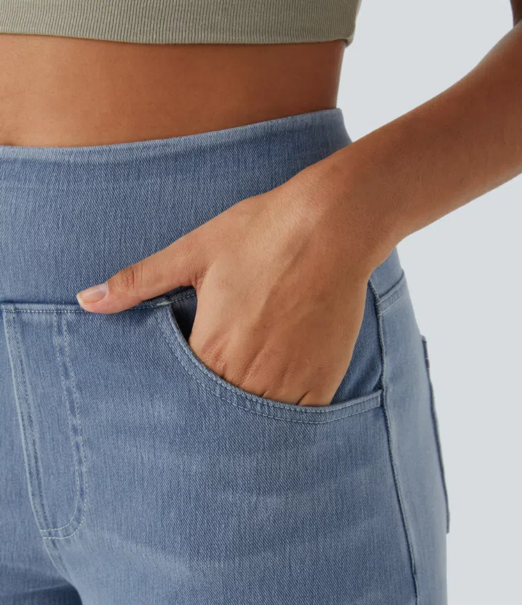 Karellea™ High-Waisted Wide Leg Stretch Jeans