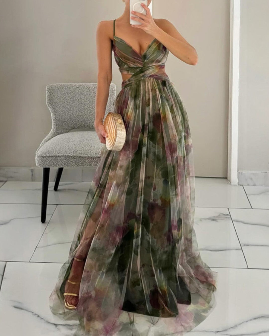 Orelavine™ Maxi Dress with Enchanting Floral Design in Elegant Style