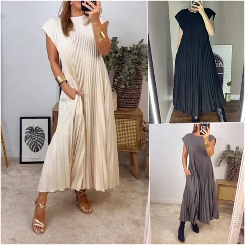 Elara™ Elegant Dress with Fluid Cut, Soft Fall, and Modern Style