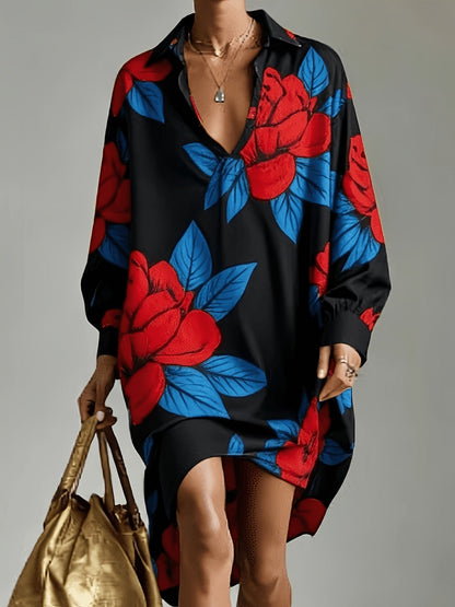 Madison | French Style Printed Blouse with Relaxed Cut and Casual Elegance