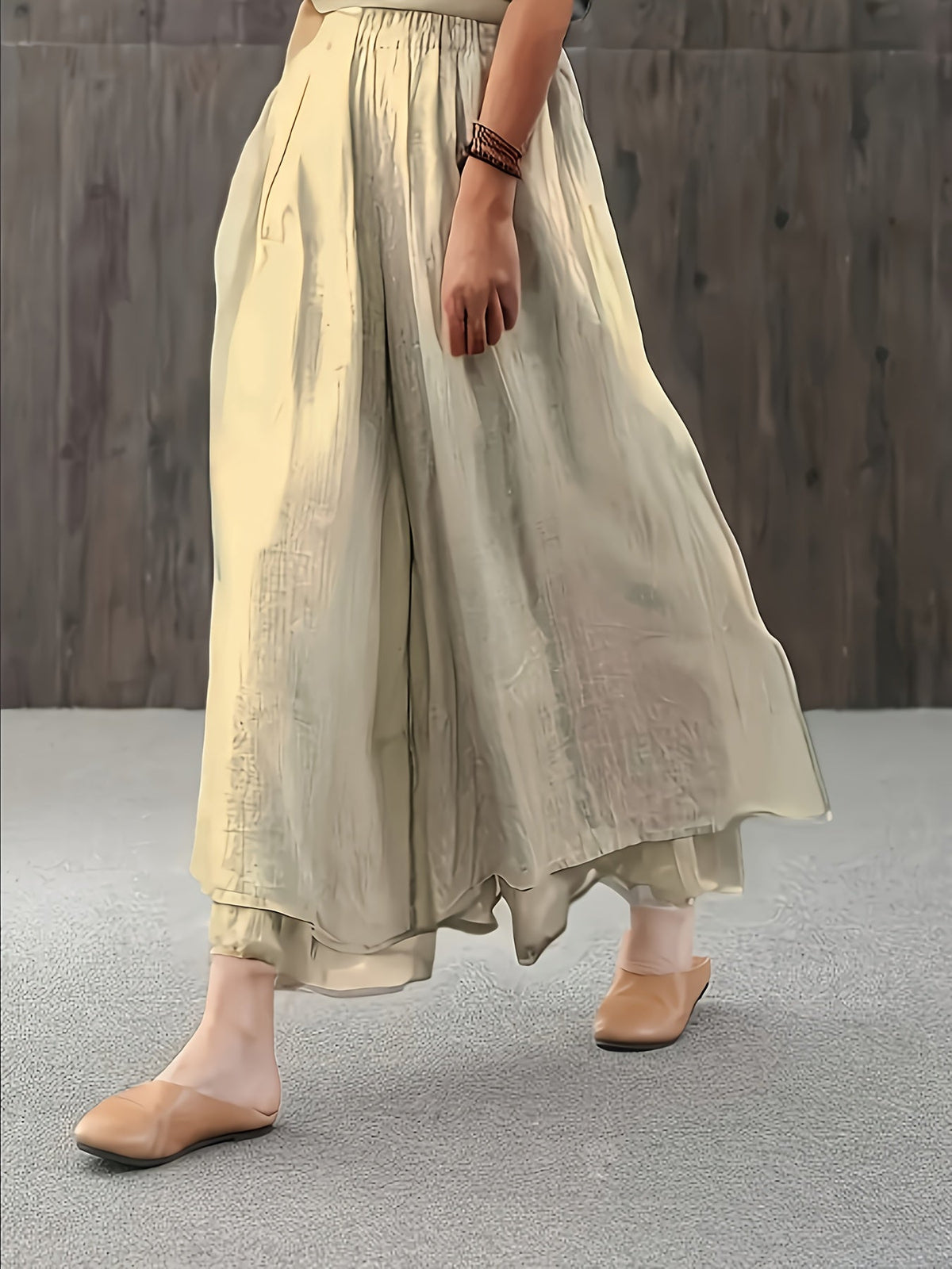 Faith | Chiffon Pleated Layered Pants Skirt