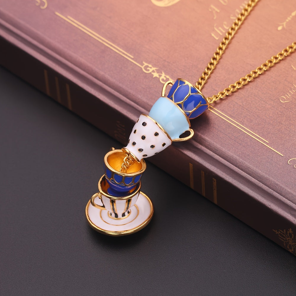 Quessia | Garden Tea Cup Necklace