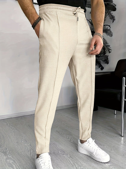 Yaxolt | Textured Relaxed Fit Pants with Maximum Comfort