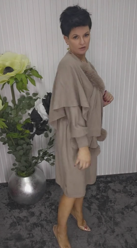 Danira | Women's Long Sleeve Dress with Soft Decorative Scarf