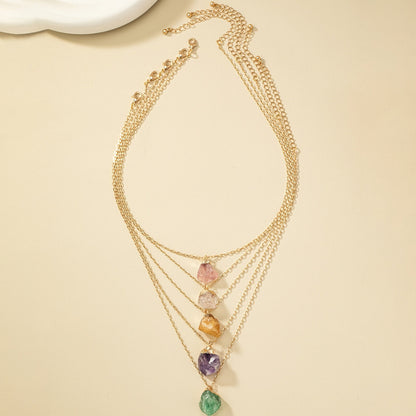 Taria™ Minimalist Necklace with Irregular Pendant Plated in 14K Gold