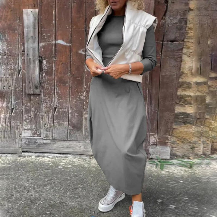 Caelune™ Elegant and Simple Dress with Pockets for Women