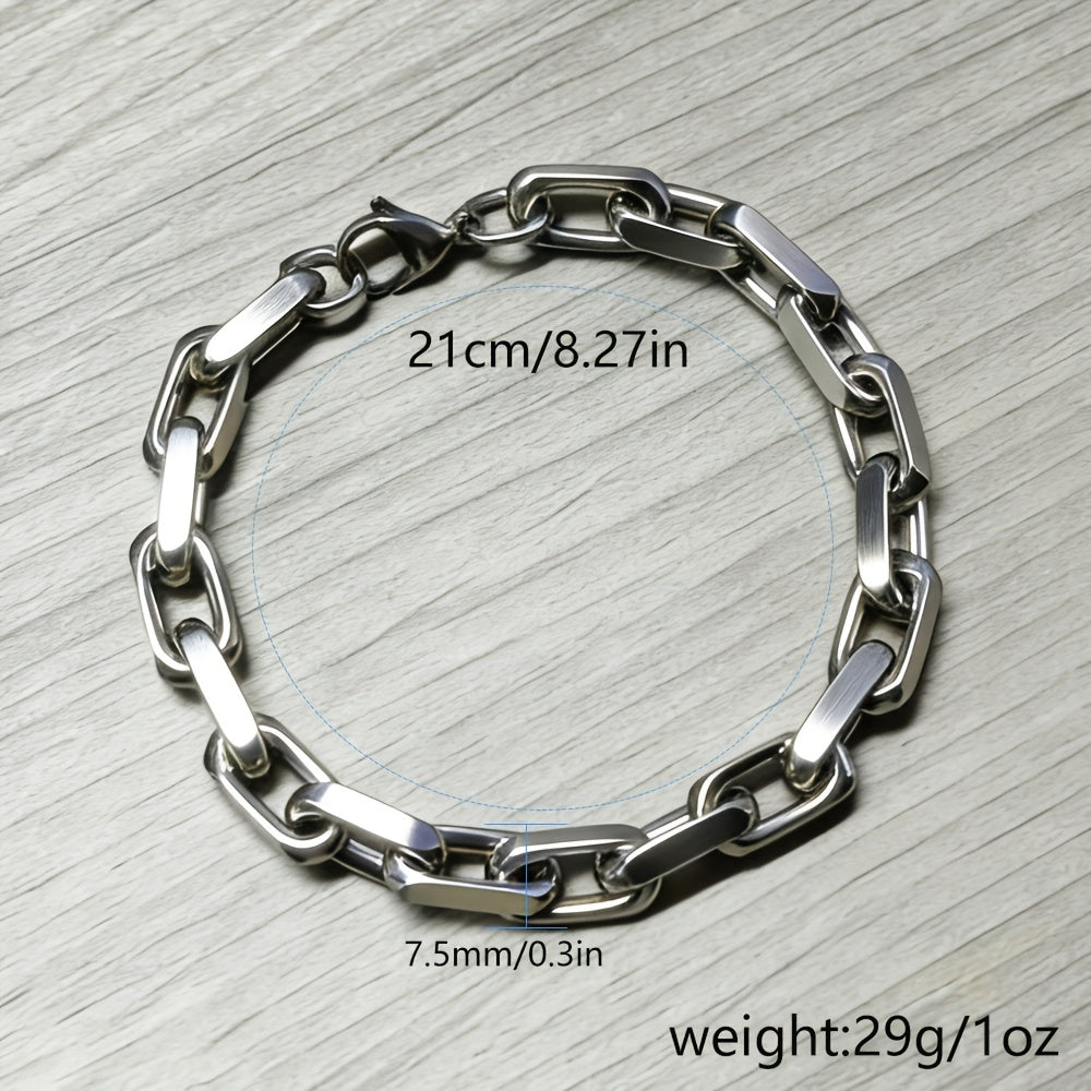 Rylan | Masculine Interlocking Link Bracelet