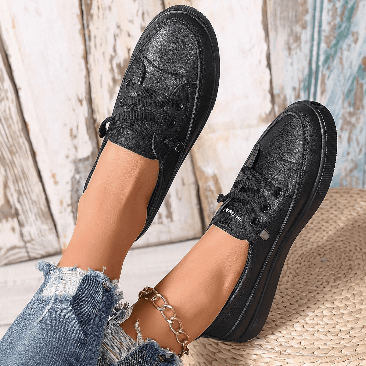 Dovella | White Orthopedic Shoes for Women with Laces and Soft Insole