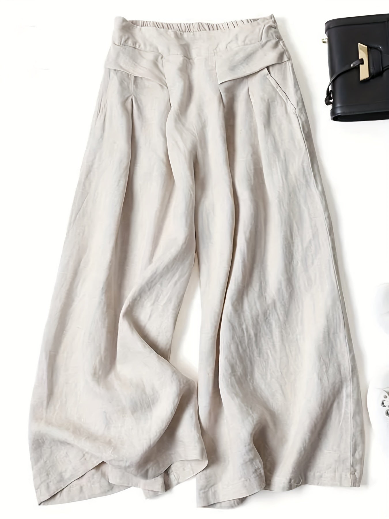 Brisae™ Vintage Style Wide Leg Linen Pants