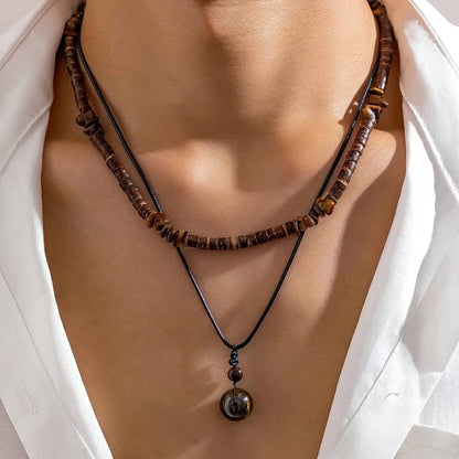 Whitaker | 2-Piece Natural Stone Necklace Set for Men