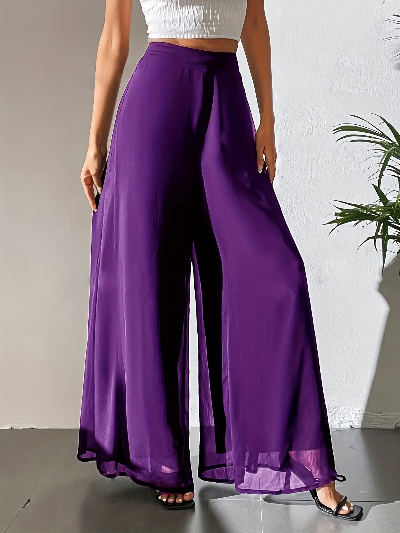 Tuvenyx | Wide-Leg Pants with Elastic Waist and Fluid Fall