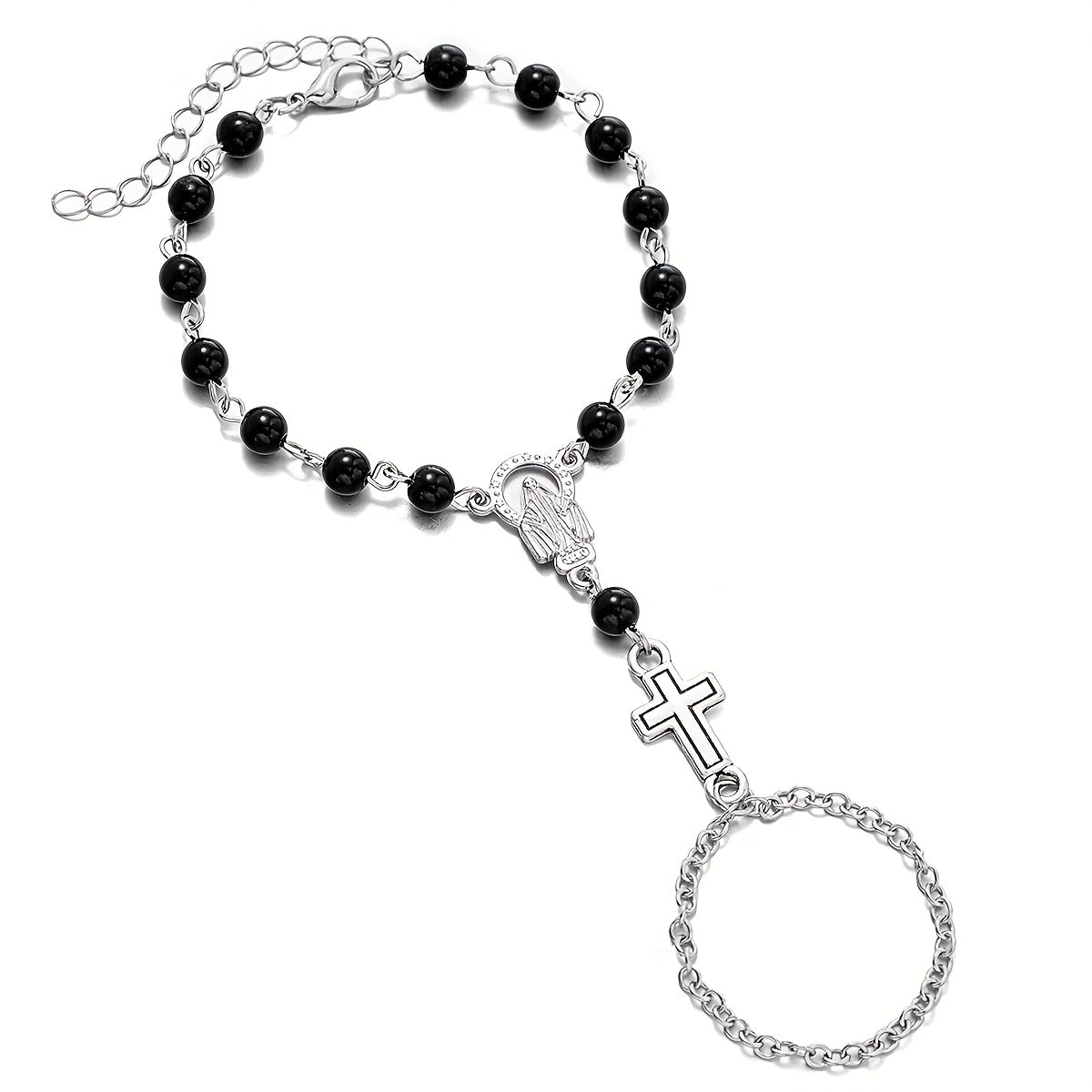 Brenton | Rosary Bracelet with Gothic Cross and Religious Details