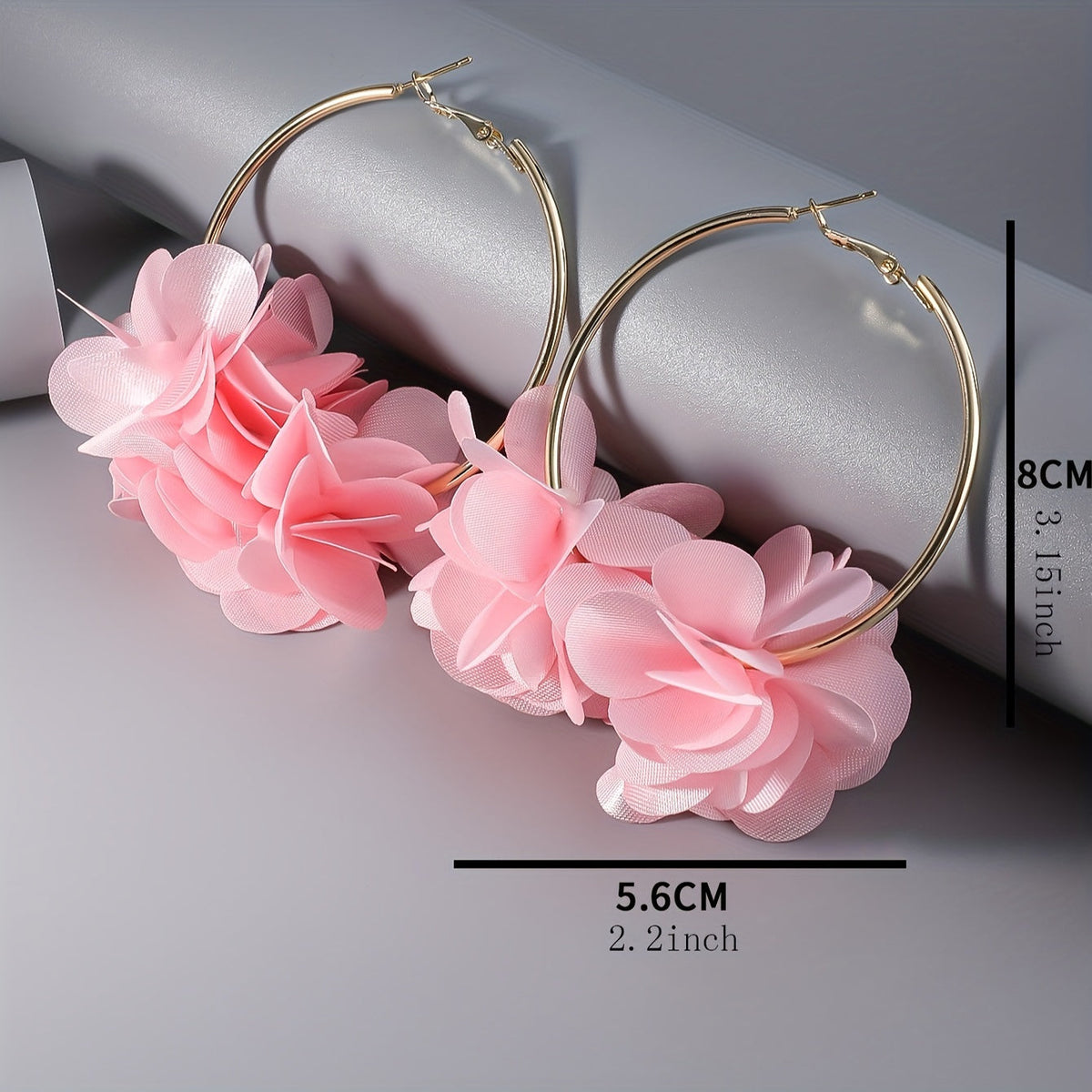 Harmony | Floral C-Shaped Earrings with Bohemian and Elegant Style