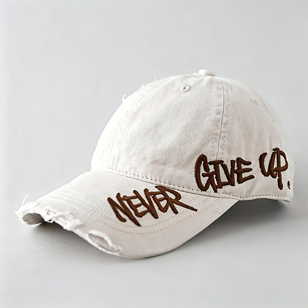 Veltrano | Never Give Up Distressed Cap