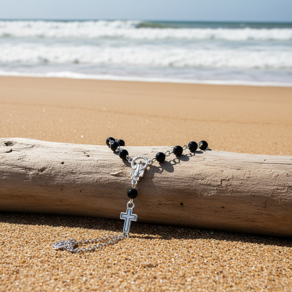 Brenton | Rosary Bracelet with Gothic Cross and Religious Details