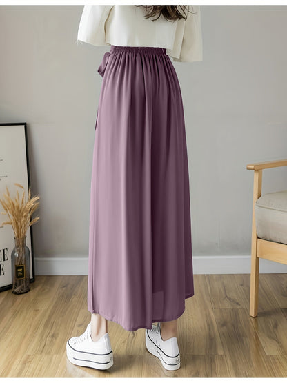 Caexine | Wide Leg Pleated Pants with Elegant Cut