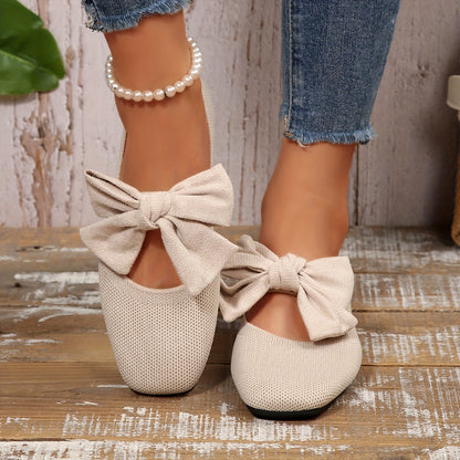 Neria | Women's Breathable Flat Shoes with Decorative Bow