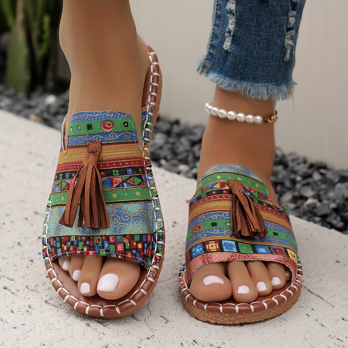 Rosaline | Bohemian Moccasins with Fringes and Artisan Comfort