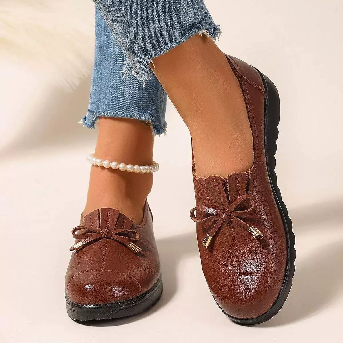 Fernanda | Leather Slip-On Loafers with Soft Sole and Maximum Comfort