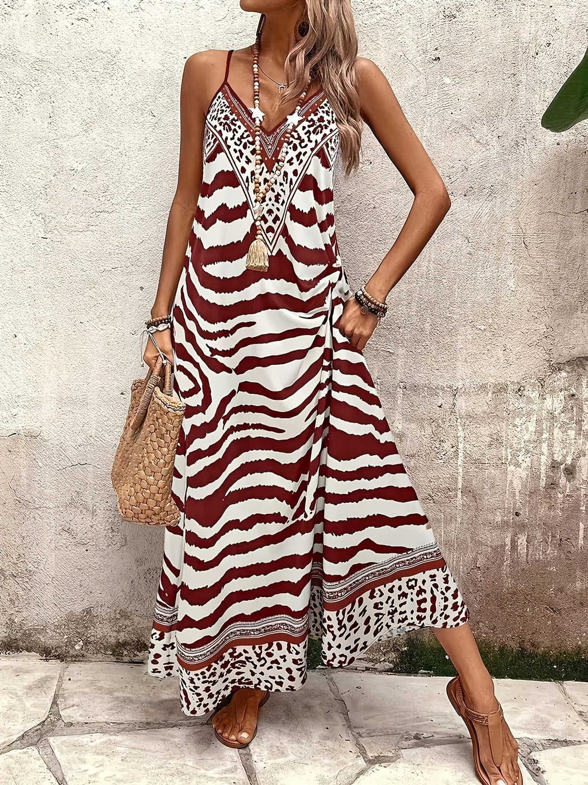 Rowan | Elegant Printed Nightgown Dress for Women