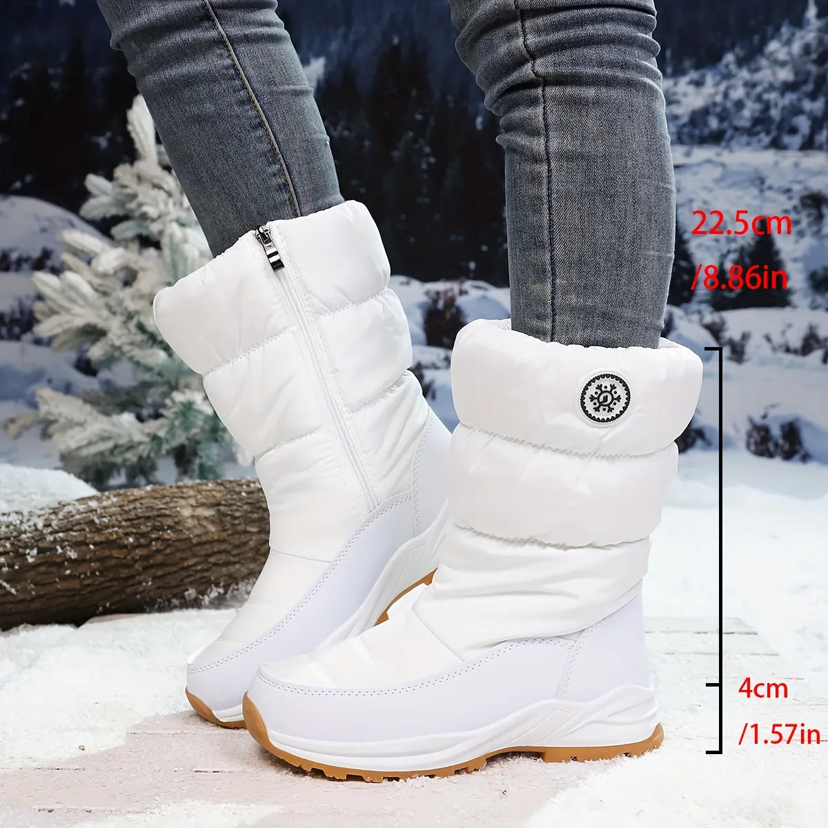 Maristella | Mid-Calf Snow Boots with Elegant Design