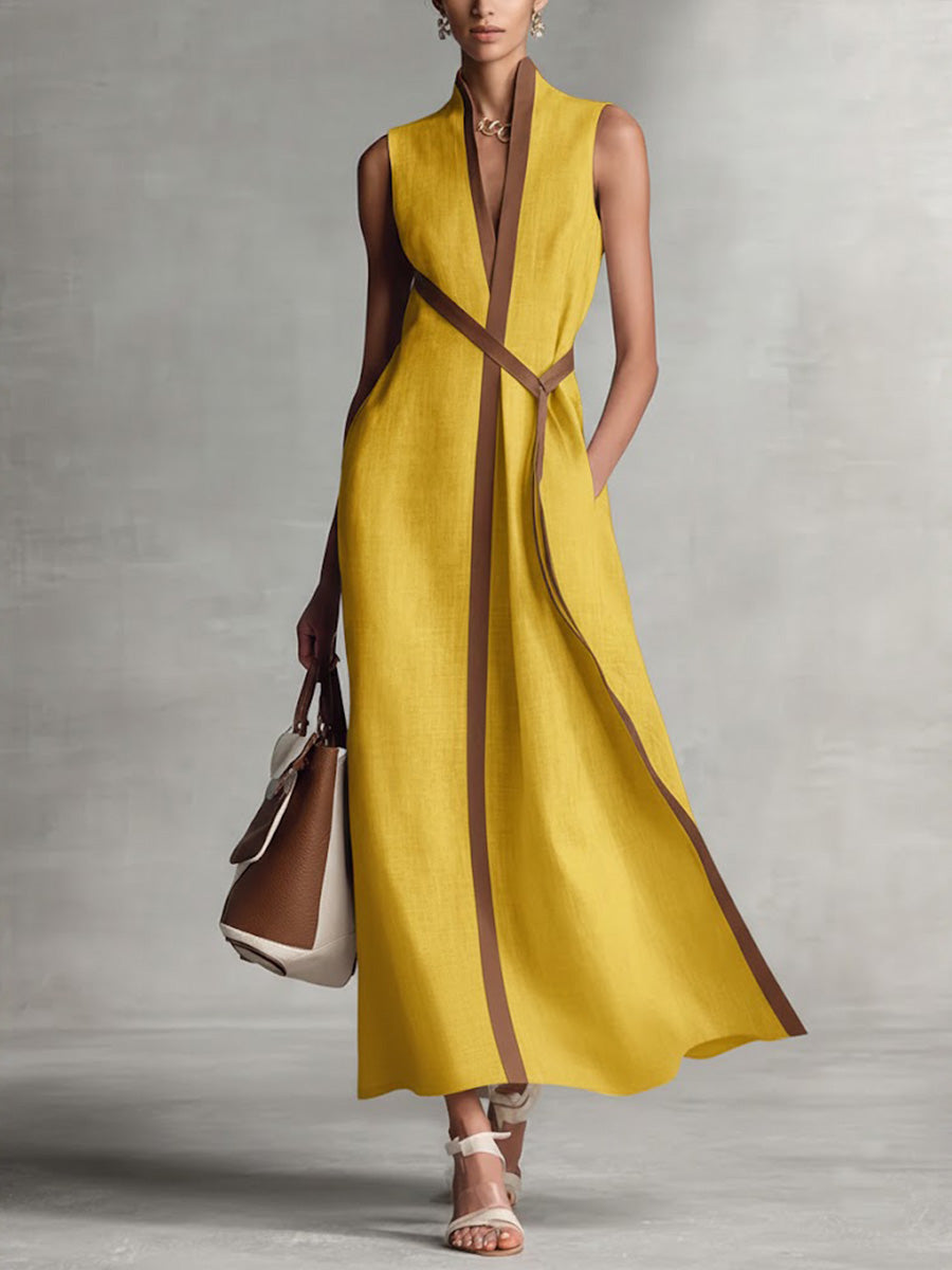 Bexley™ Refined Linen Blend Wrap Maxi Dress