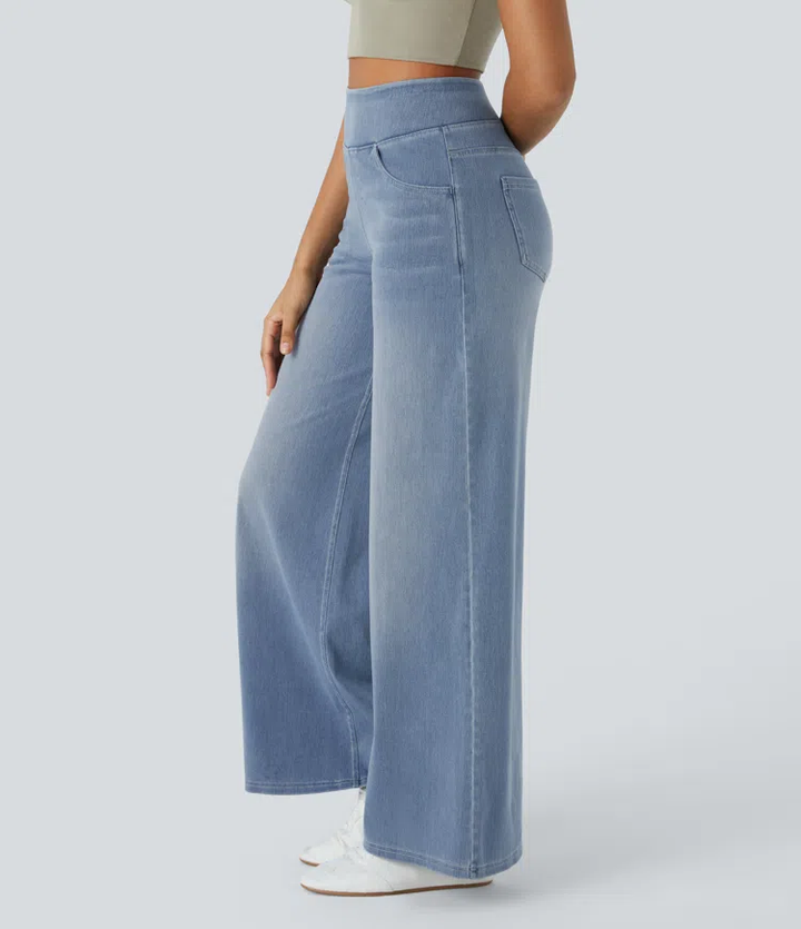 Karellea™ High-Waisted Wide Leg Stretch Jeans