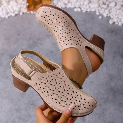Korae | Heeled Sandals with Adjustable Straps and Cut-Out Design