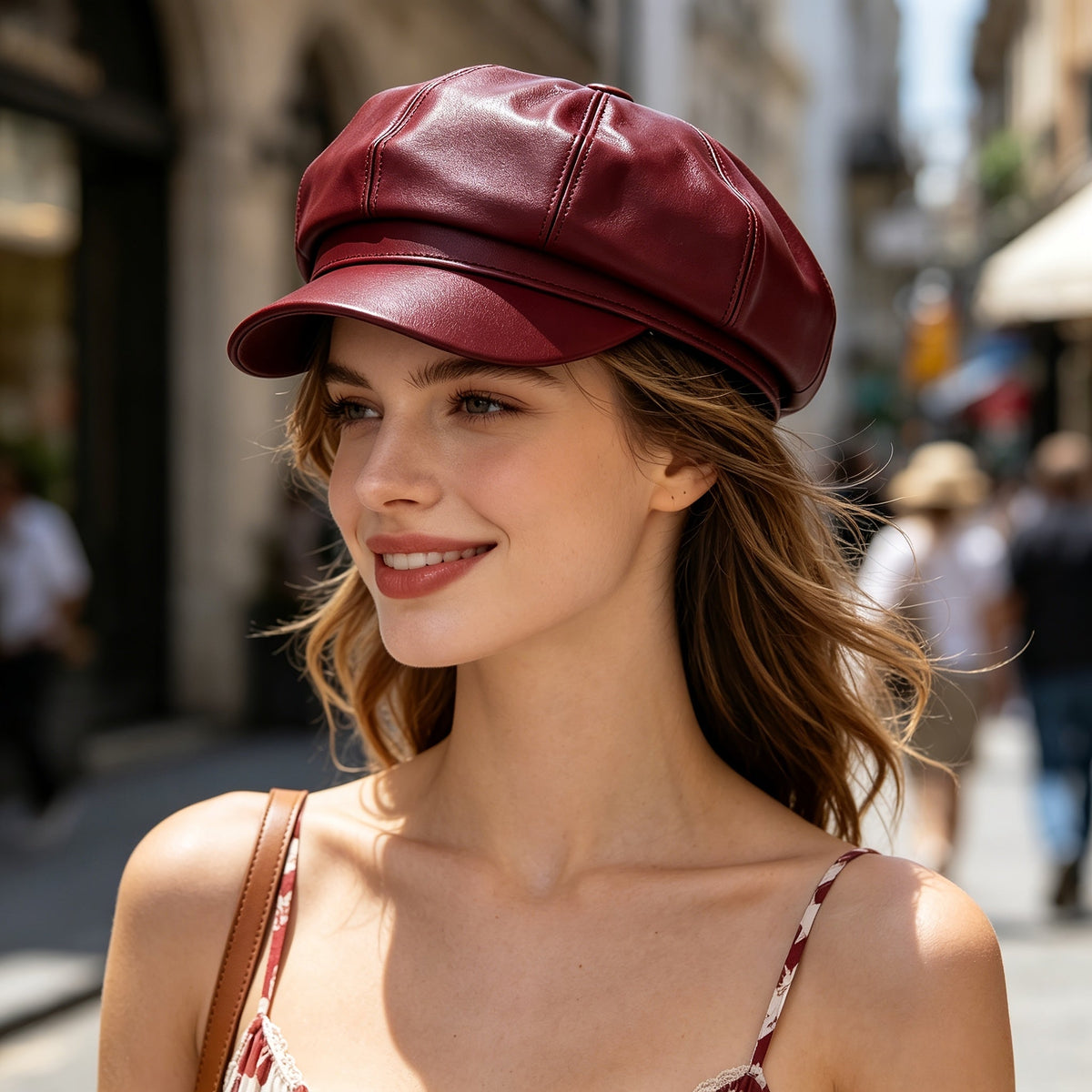 Blair | British Leather Beret Cap for Women