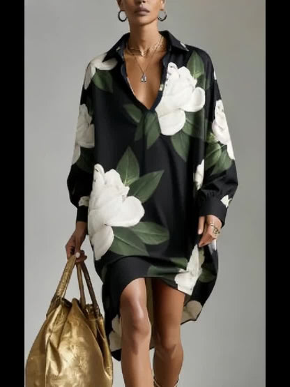 Madison | French Style Printed Blouse with Relaxed Cut and Casual Elegance