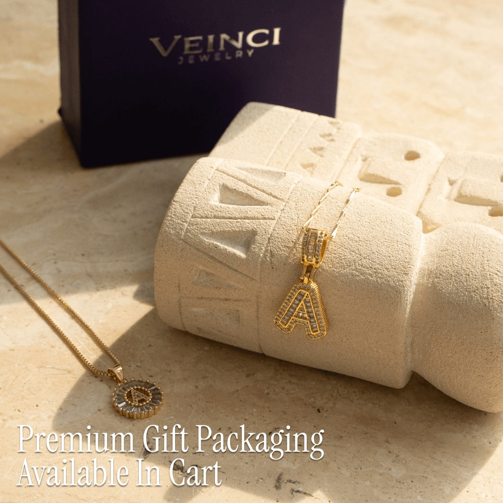 Primrose™ Initial Letter Necklaces with 14k Diamonds (2 pieces)
