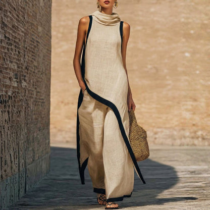 Cressa™ Elegant Linen Set with Blouse and Relaxed Fit Pants