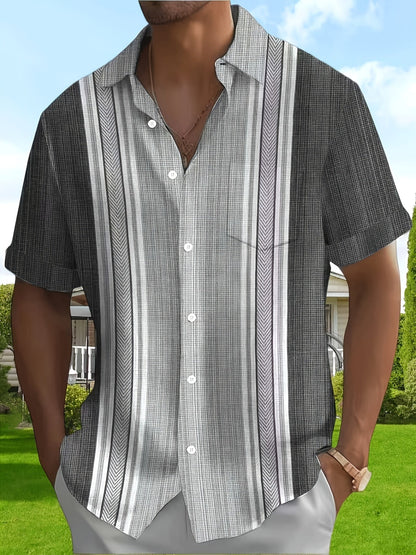 Axton | Casual and Fresh Summer Style Striped Shirt for Men