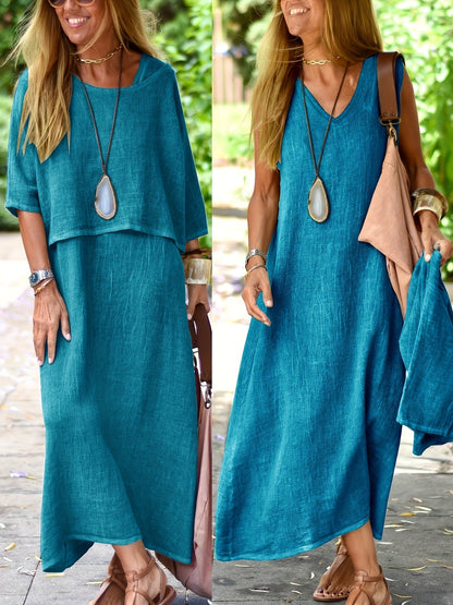 Eleanor | Summer Dress Set with Sleeveless Top and Dress